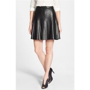 NEW Elegant Black Leather Skirt
